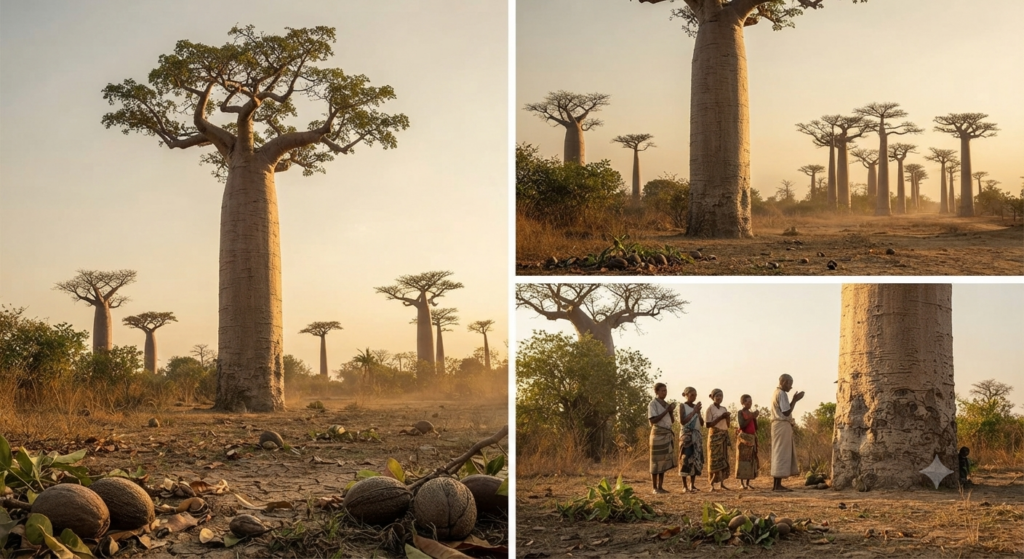 Baobabs majestueux dans un paysage naturel de Madagascar | heliasana